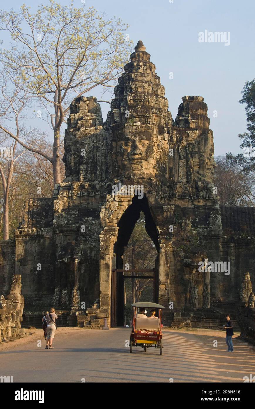 Südtor, Angkor Wat Tempel, Siem Reap, Kambodscha Stockfoto