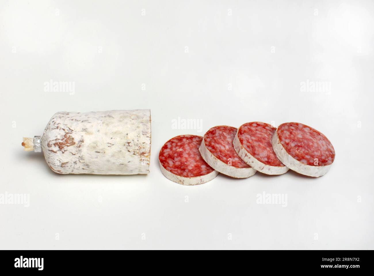 Salami, Wurst, Dauerwurst, Würstchen Stockfoto