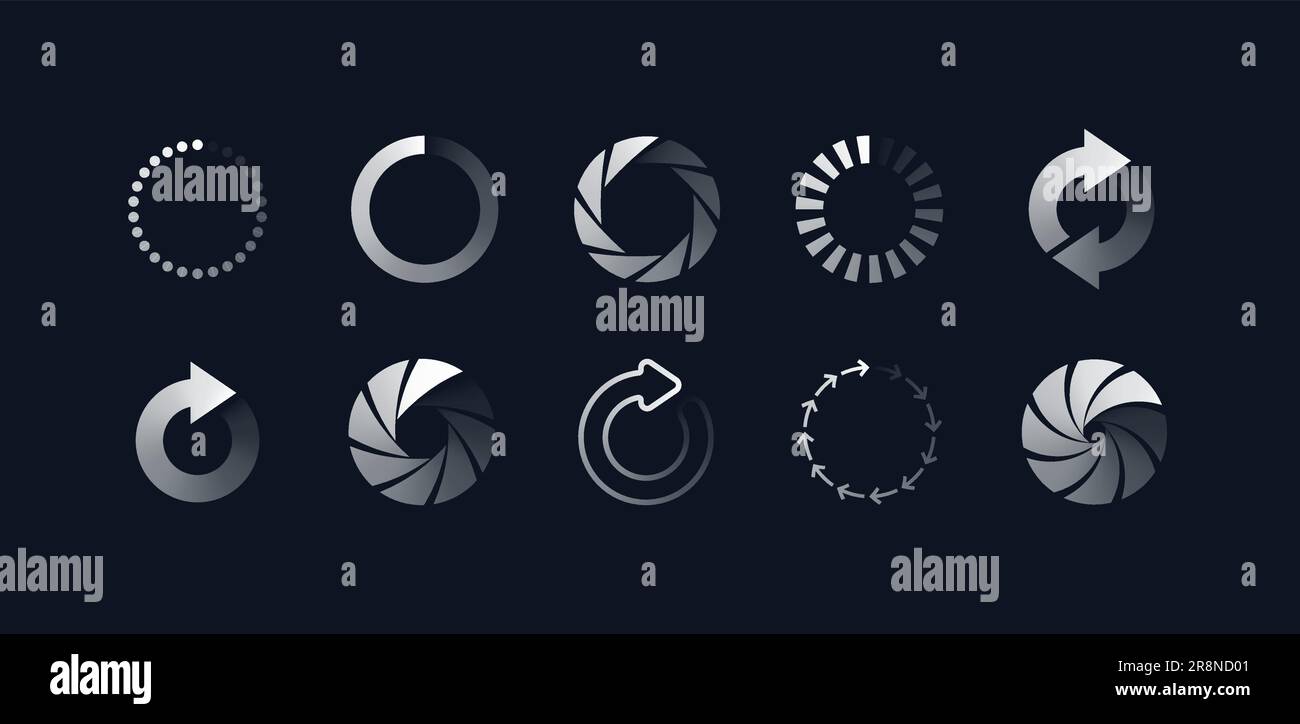 Symbole werden geladen Stock Vektor