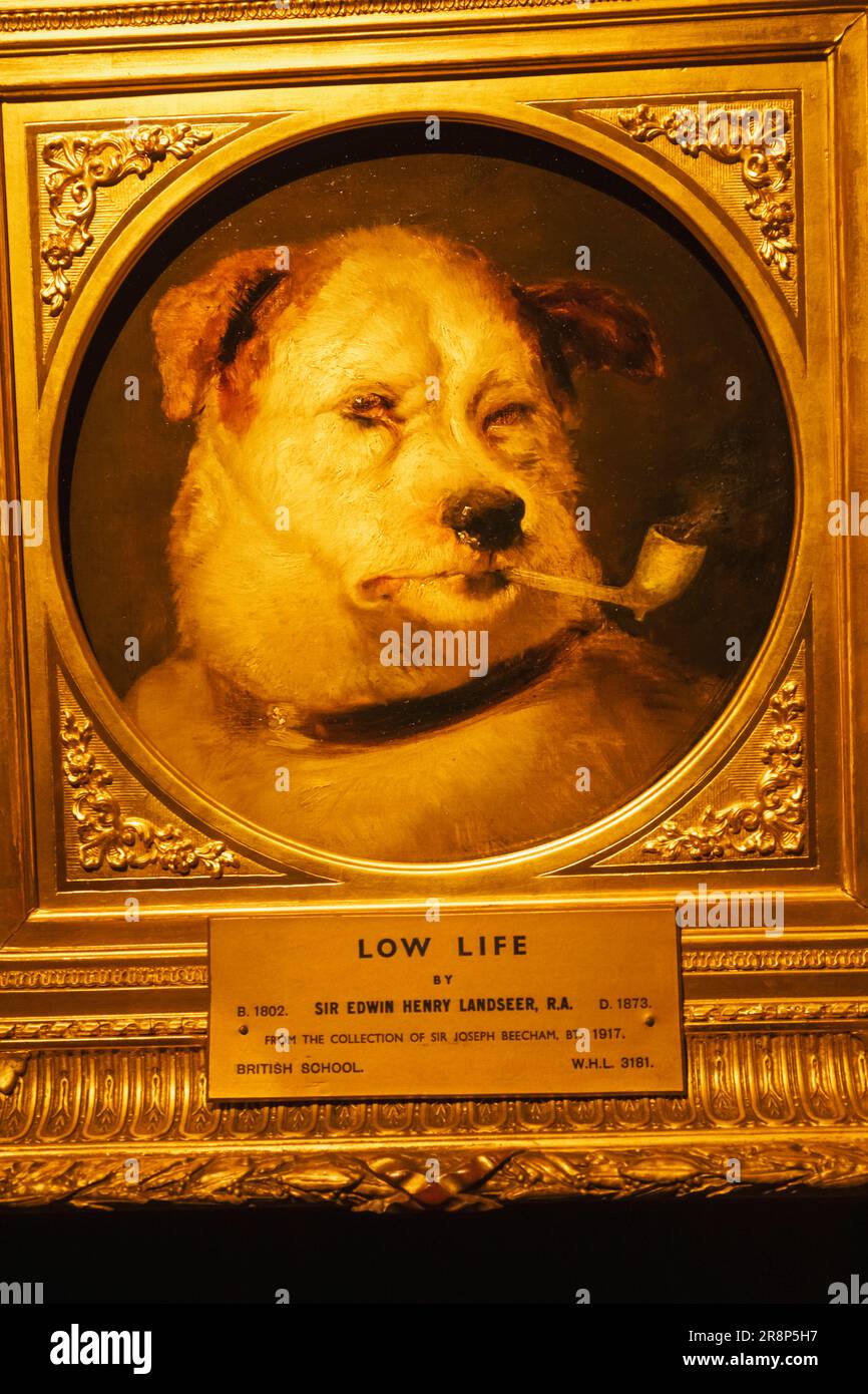 Gemälde mit dem Titel "A Jack in Office" von Edwin Landseer aus der Mitte des 19. Jahrhunderts Stockfoto