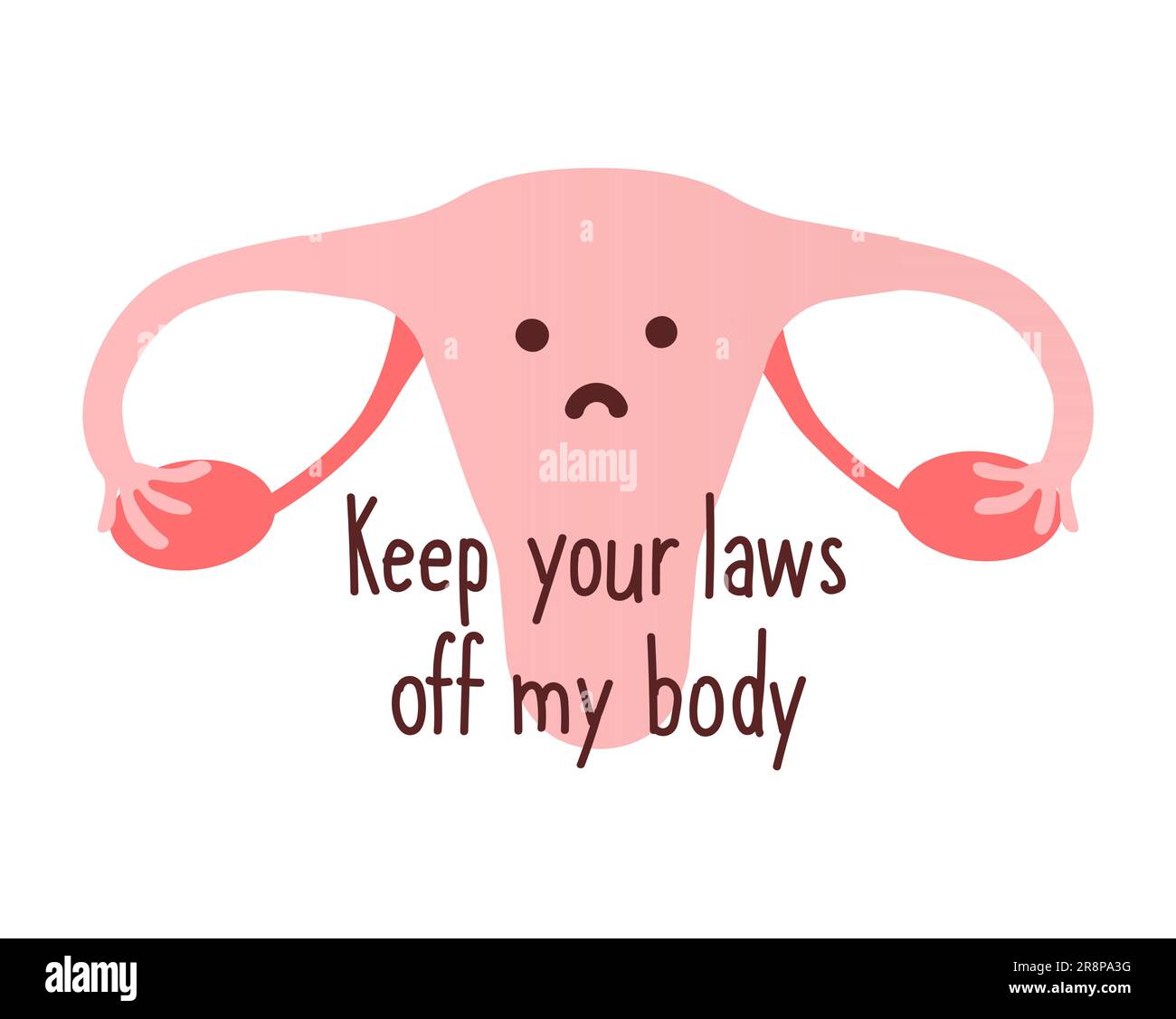 Halte deine Gesetze von meinem Körper fern. Frauen, die nach dem Abtreibungsverbot weiterhin Zugang zu Abtreibungen verlangen, Roe gegen Wade. Frauenrecht auf Abtreibung. Stock Vektor