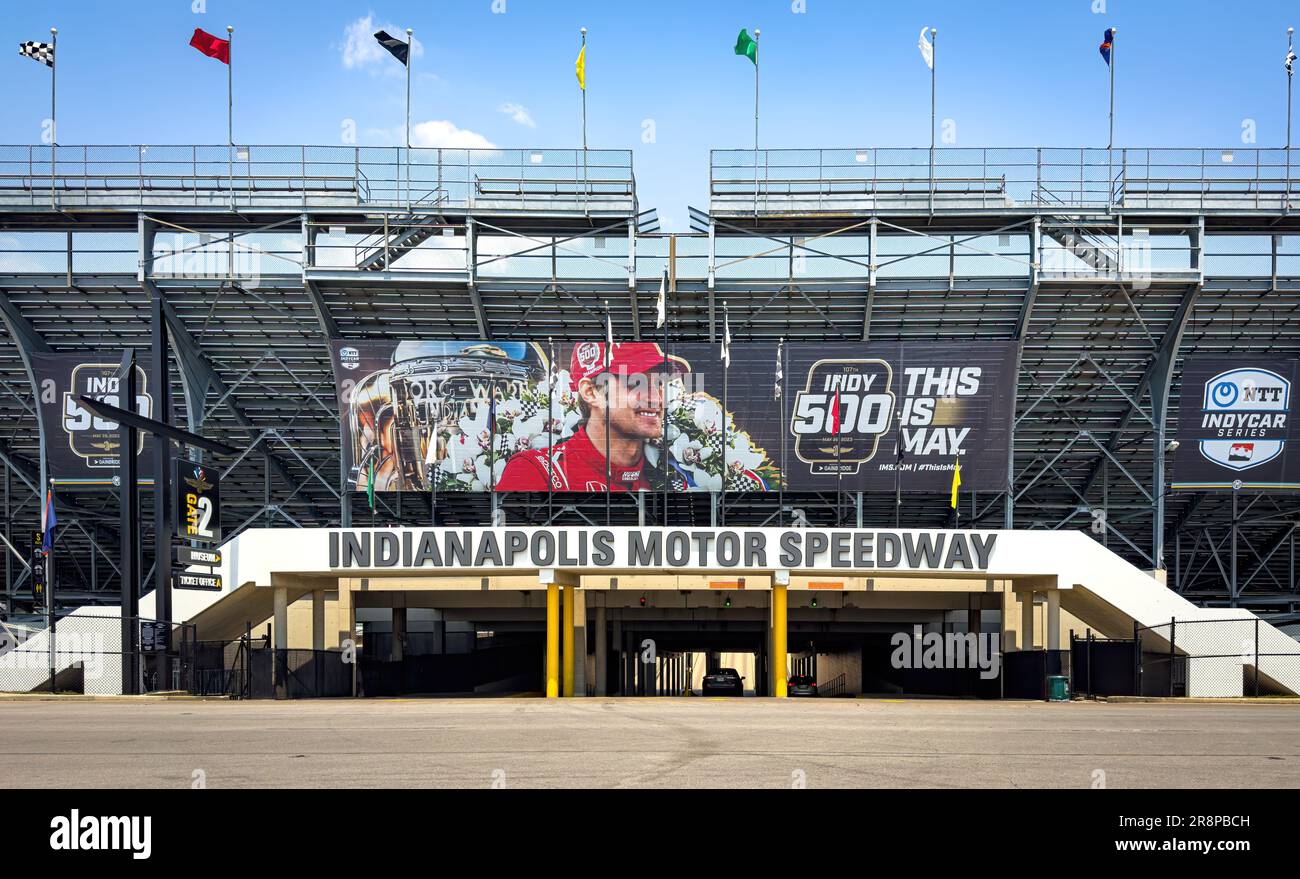 Indianapolis Motor Speedway - INDIANAPOLIS, USA - 05. JUNI 2023 Stockfoto