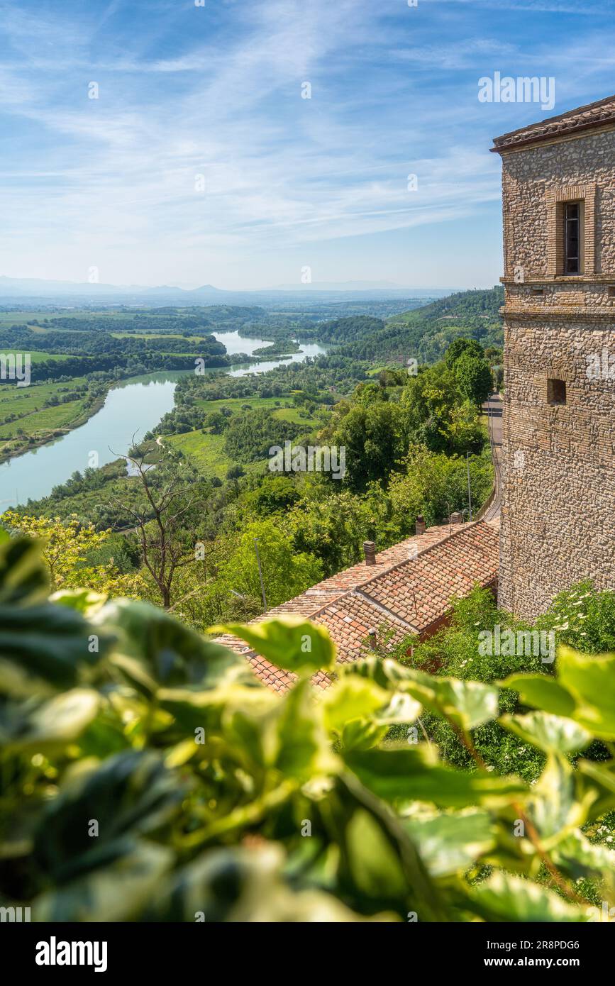 Malerischer Anblick im wunderschönen Dorf Nazzano, Provinz Rom, Latium, Italien. Stockfoto