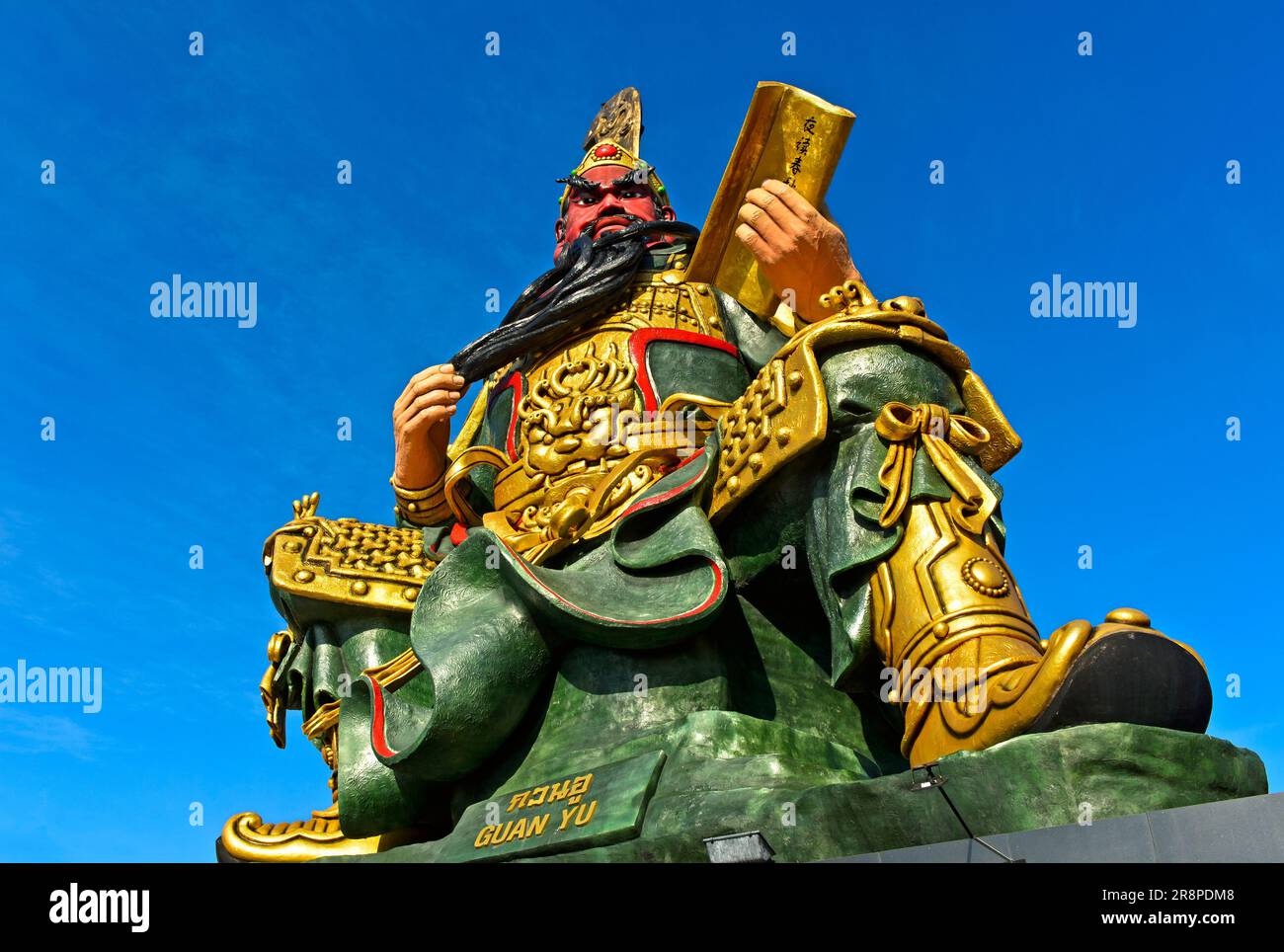 Statue des chinesischen Generals Guan Yu, Guan Yu-Schrein, Koh Samui, Thailand Stockfoto