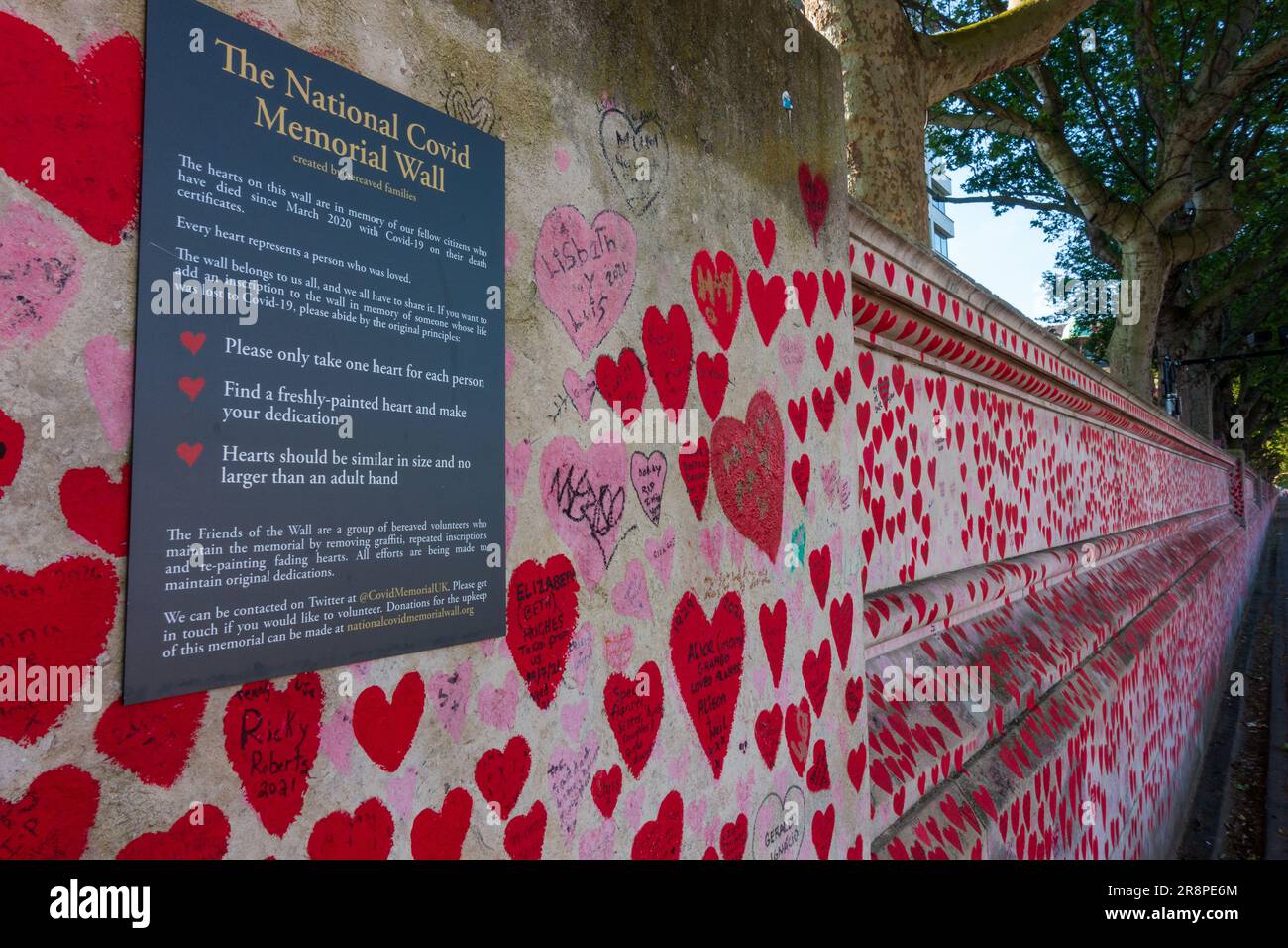 Die National Covid Memorial Wall, London Stockfoto