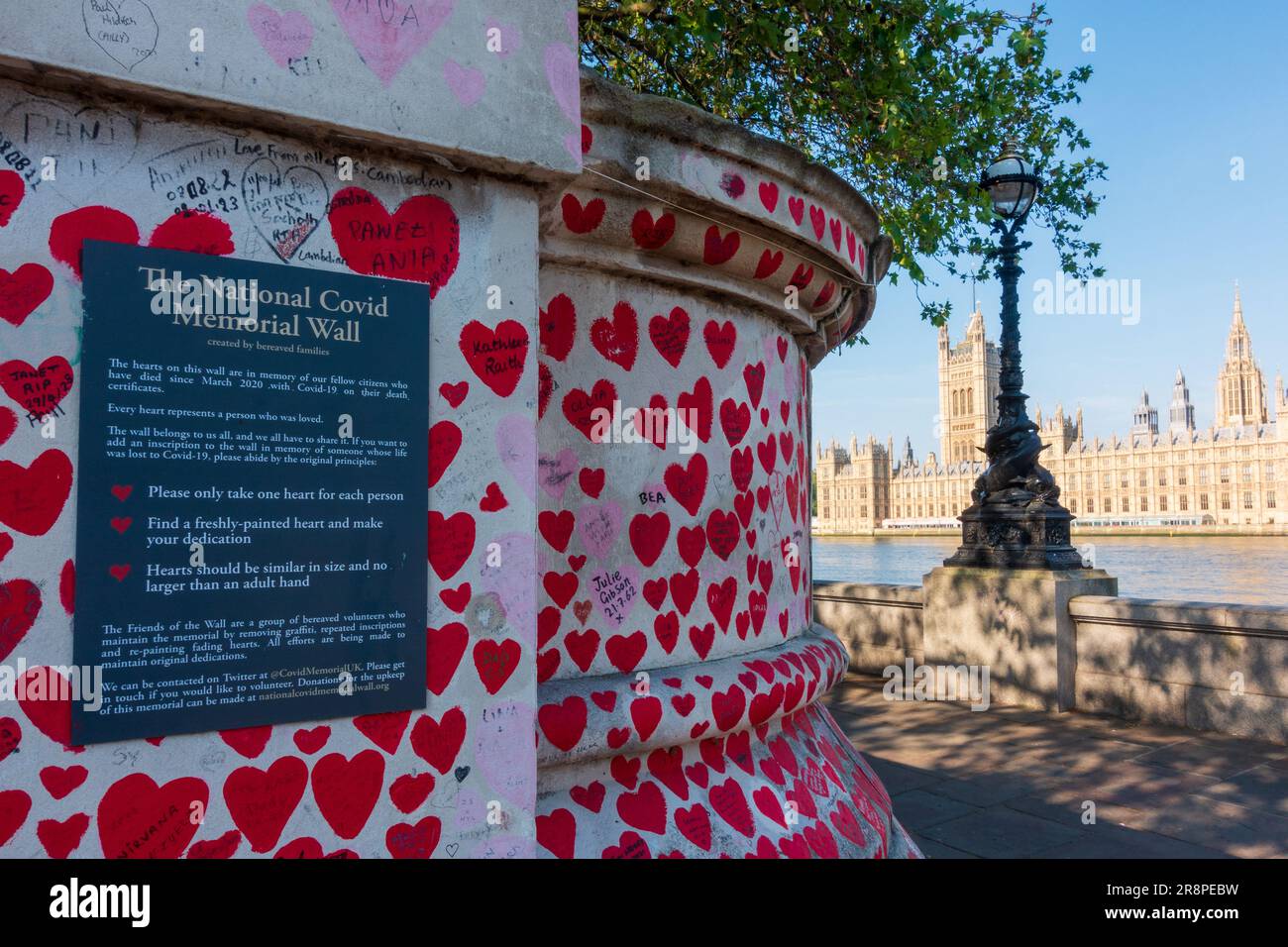 Die National Covid Memorial Wall, London Stockfoto