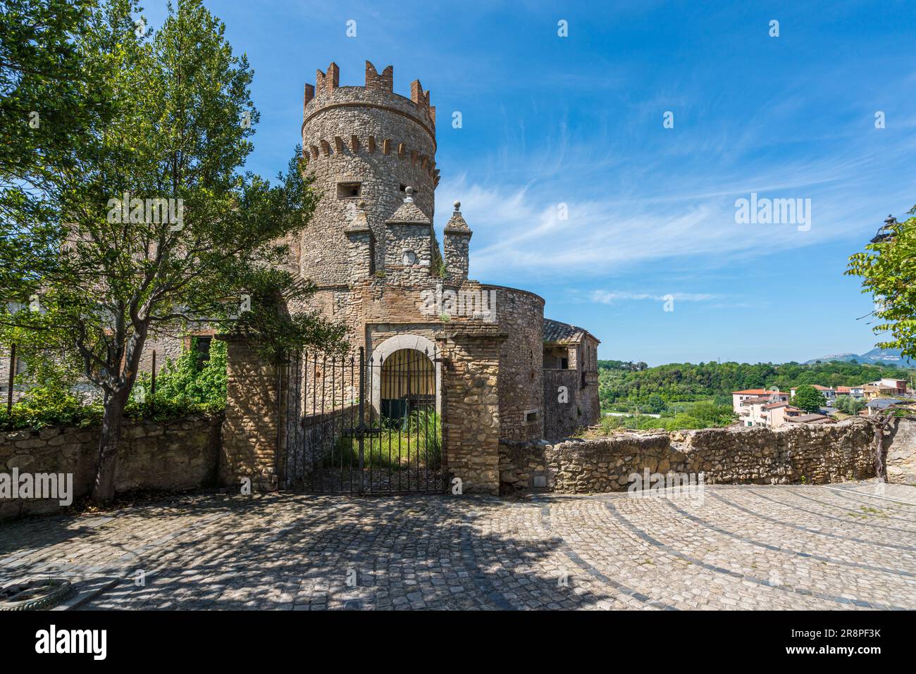 Malerischer Anblick im wunderschönen Dorf Nazzano, Provinz Rom, Latium, Italien. Stockfoto