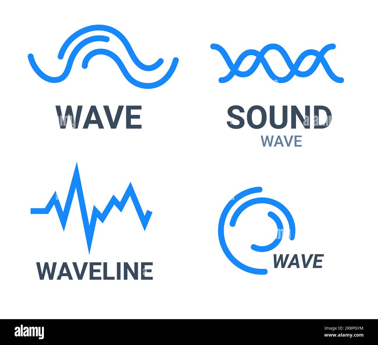 Audio Wave Sound Radio Wellenform Pulsvektorsymbol. Musik Licht Audio Wave Sound Concept Frequenz Stock Vektor