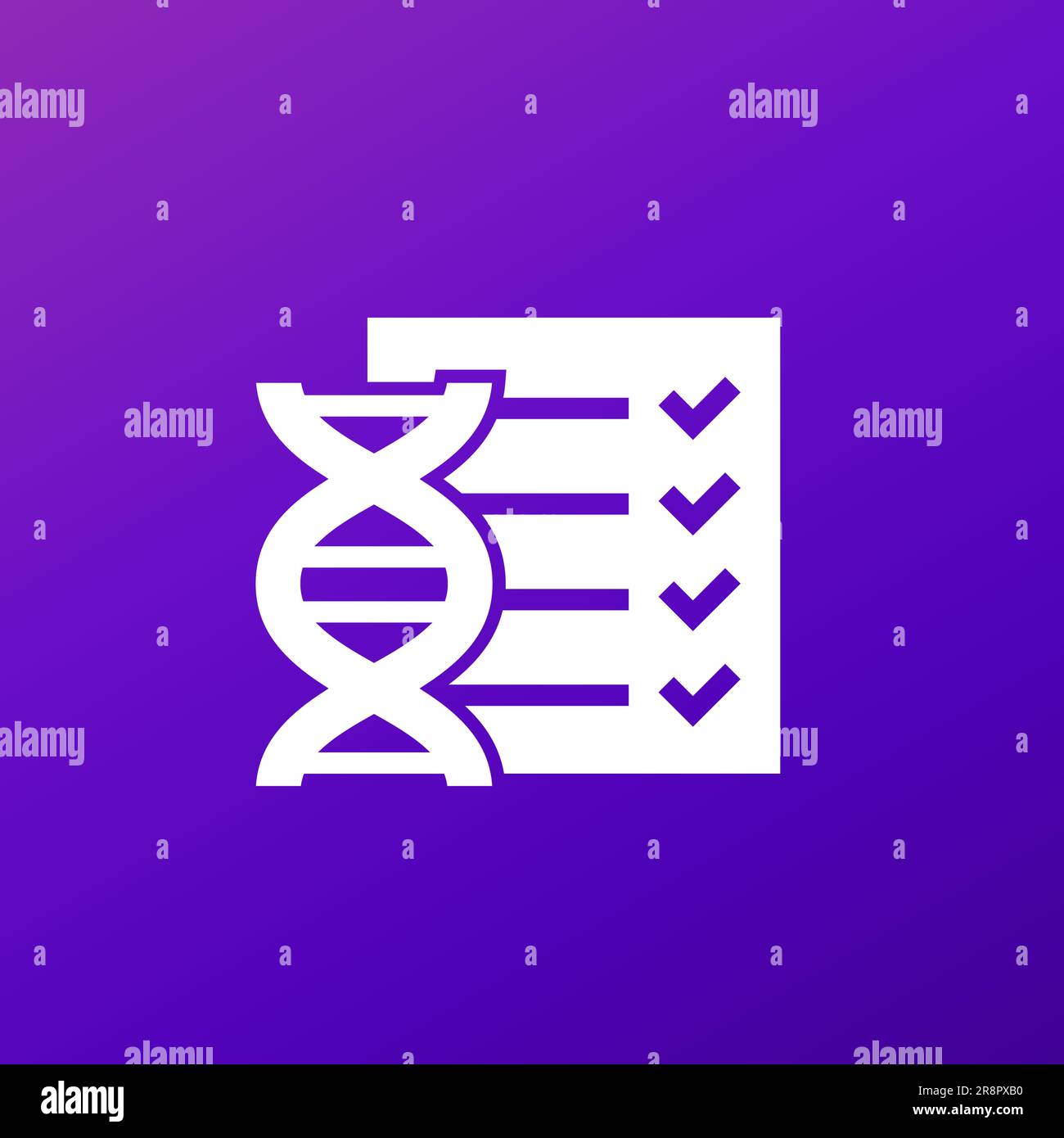 DNA-Testergebnisse Symbol, Vektor Stock Vektor