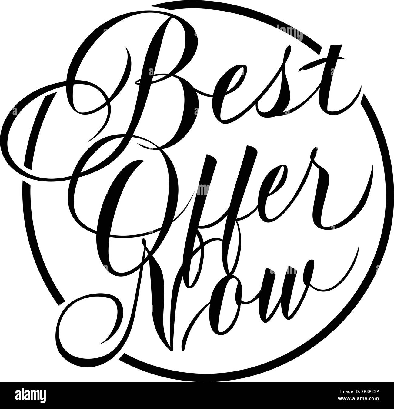 Bestes Angebot Jetzt Kalligrafische Beschriftung Stock Vektor
