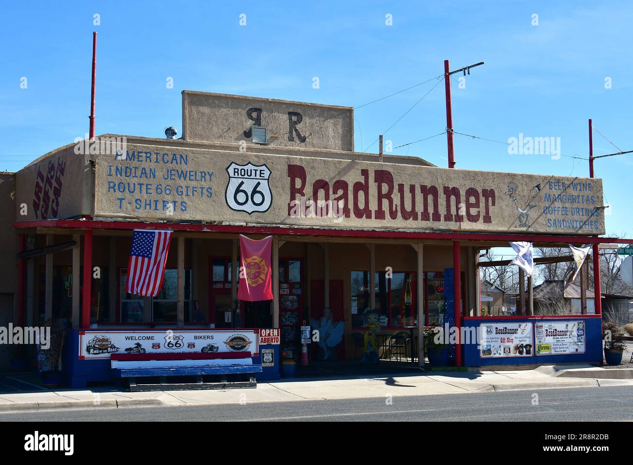 Road Runner, Route 66, Seligman Commercial Historic District, Seligman, Yavapai County, Arizona, USA, Nordamerika Stockfoto