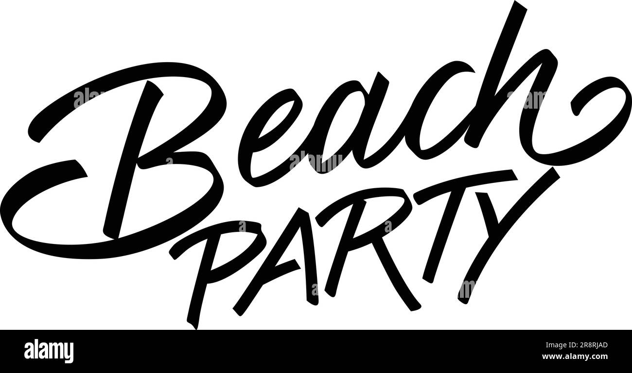 Schönheitsparty-Schriftzug Stock Vektor