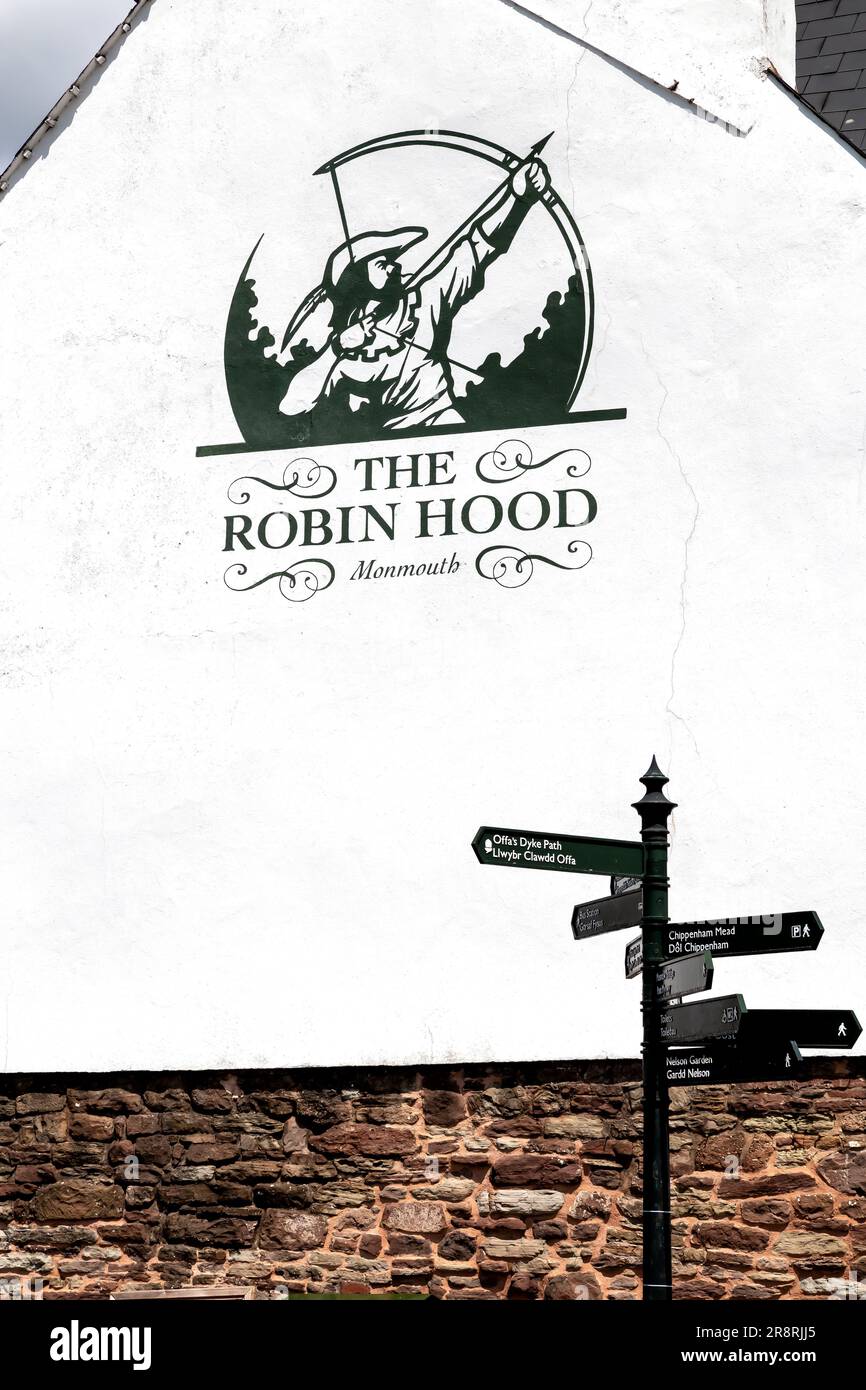 Robin Hood, Monnow Street, Monmouth, Wales Stockfoto