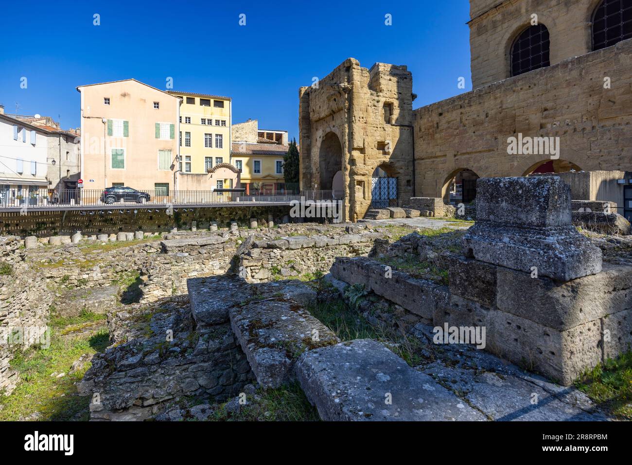 Römisches Amphitheater, Orange, UNESCO-Weltkulturerbe, Provence, Frankreich Stockfoto