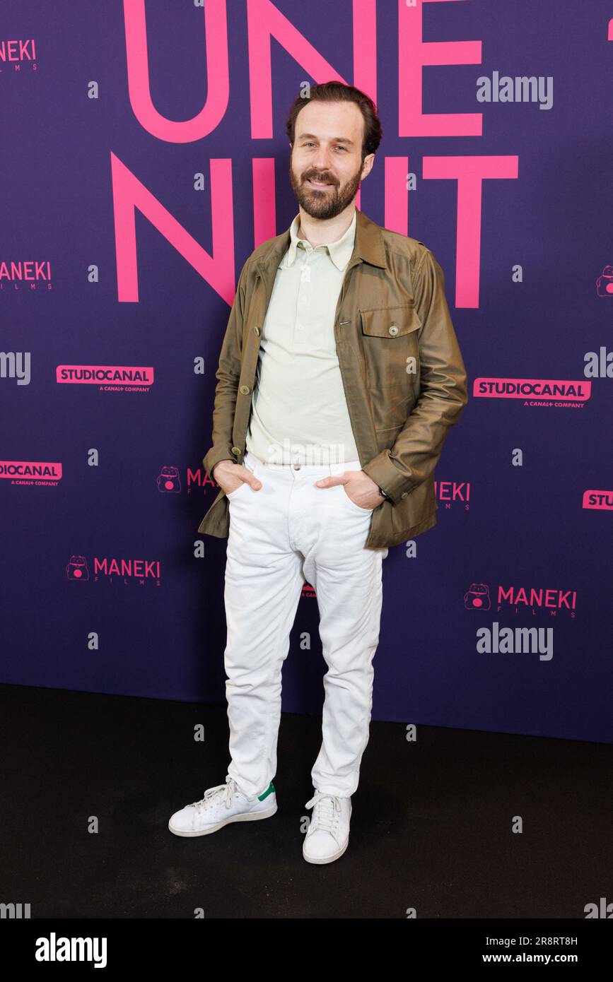 Antoine Gouy lors de la Premiere du Film Une Nuit organisee au Une Nuit in pathe beaugrenelle, Paris, Frankreich. , . Foto: David Boyer/ABACAPRESS.COM Antoine Gouy nimmt am 22. Juni 2023 an der Premiere des Films Une Nuit in Une Nuit in pathe beaugrenelle, Paris, Teil. Foto von David Boyer/ABACAPRESS.COM Kredit: Abaca Press/Alamy Live News Stockfoto