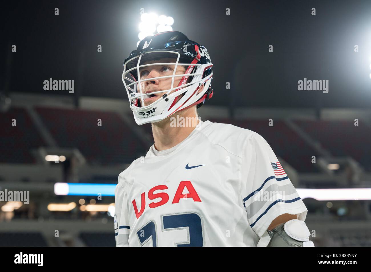 San Diego, USA. 21. Juni 2023. Matthew Dunn (33) beim Eröffnungsspiel der Lacrosse Men's Championship USA gegen Kanada im Snapdragon Stadium. Kredit: Ben Nichols/Alamy Live News Stockfoto