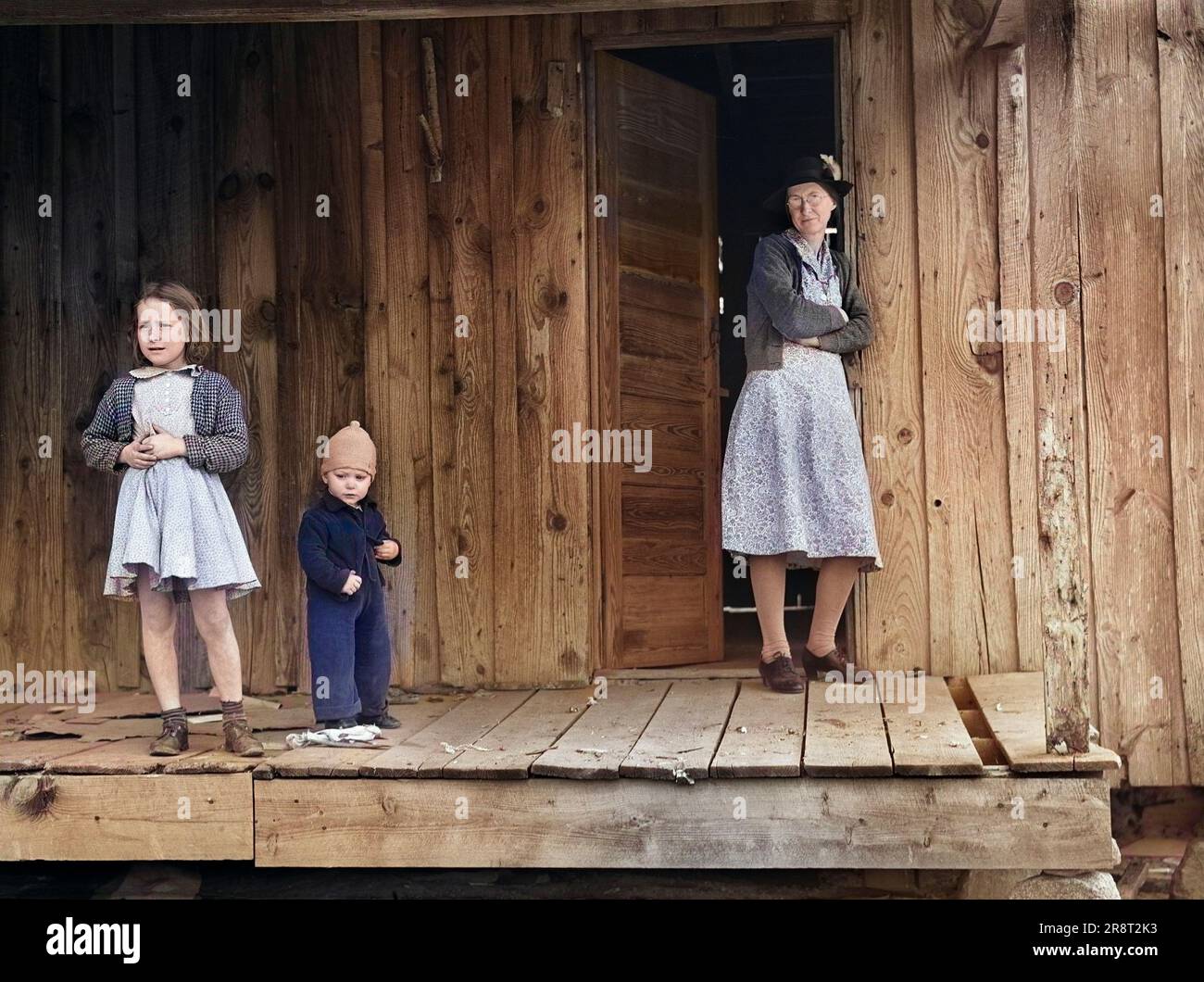 Die Mieterfamilie wird demnächst aufgrund des Baus von Camp Croft, einem US-amerikanischen, umgesiedelt Army Infantry Replacement Training Center, in der Nähe von Whitestone, South Carolina, USA, Jack Delano, USA Farm Security Administration, März 1941 Stockfoto