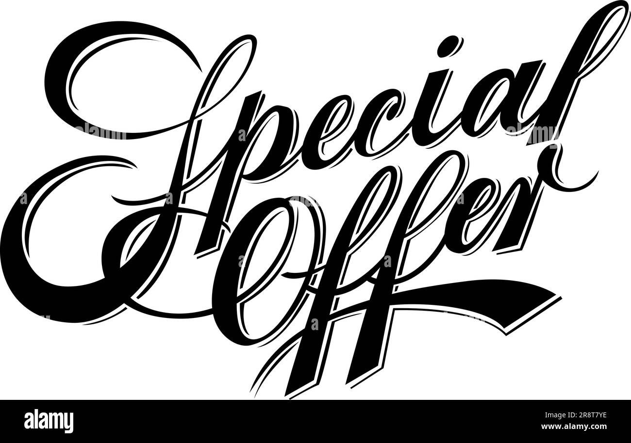 Besondere Angebotsschrift Stock Vektor