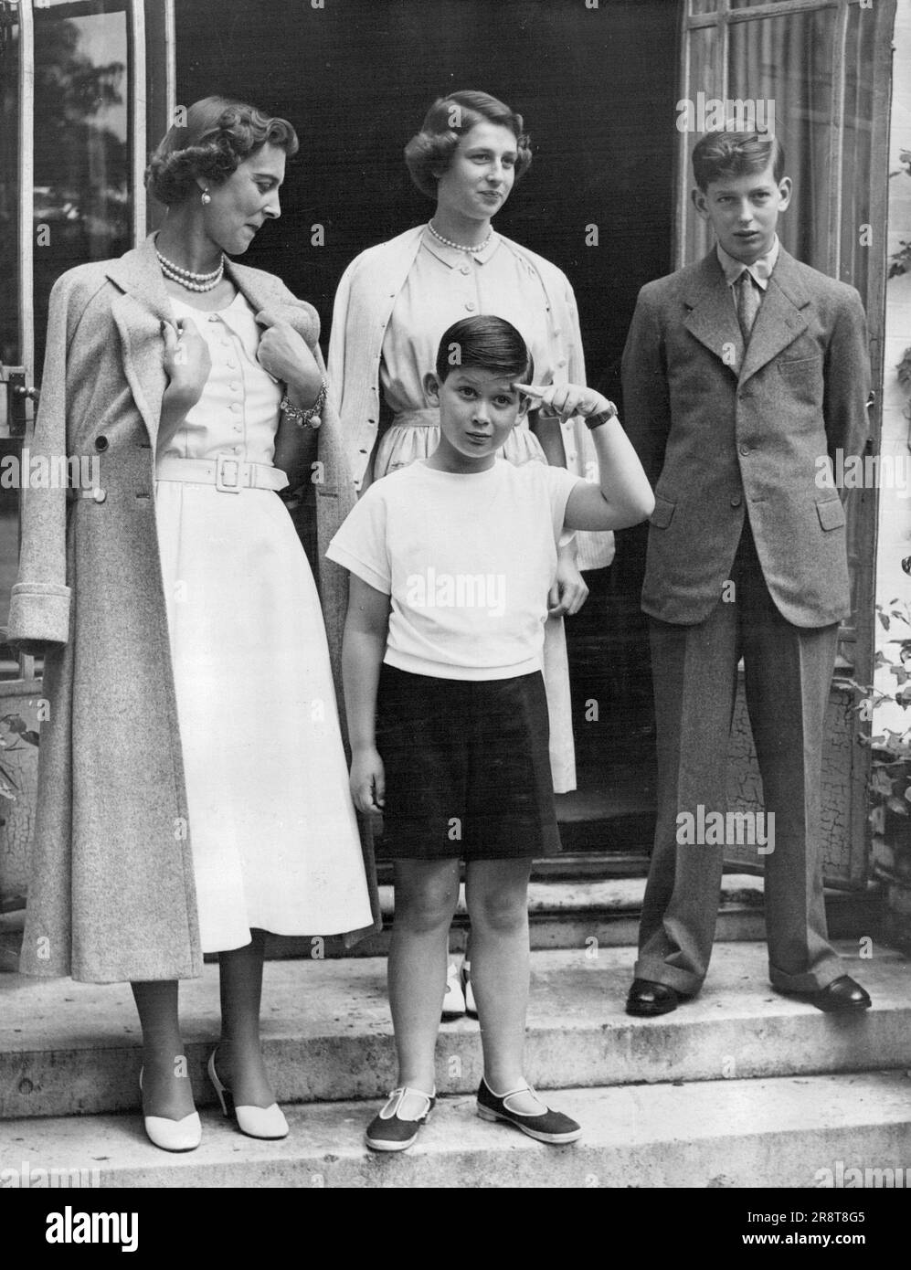 Prinzessin Marine mit Familie. 08. August 1950. Stockfoto