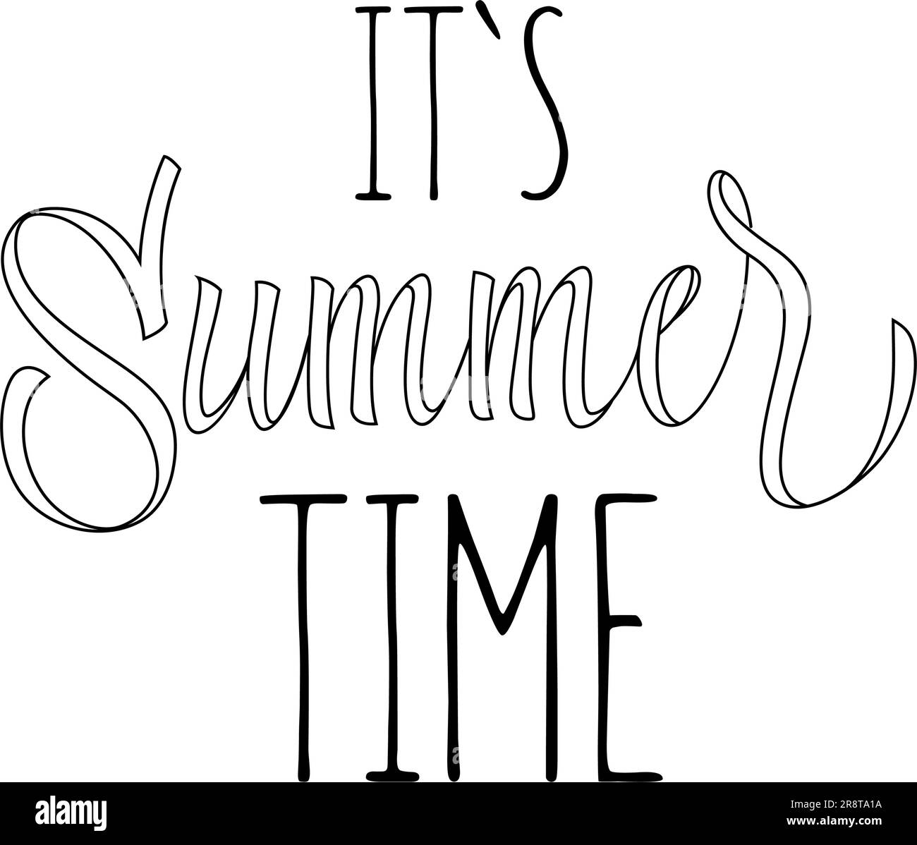 Die Vorlage für die saisonale Grußkarte zur Sommerzeit Stock Vektor