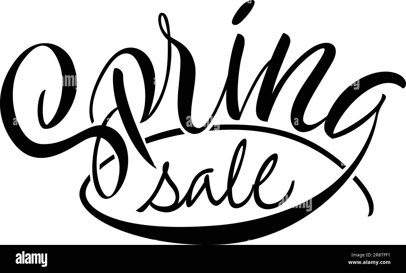 Schriftzug Zum Frühlingsangebot Stock Vektor