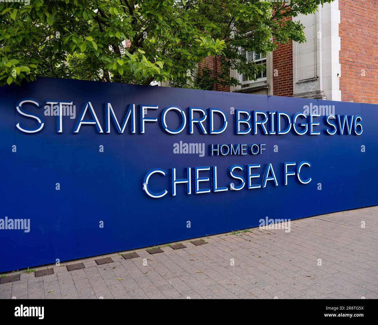 Eintritt zur Stamford Bridge, der Heimat des Chelsea FC (Football Club), in Fulham, London Stockfoto