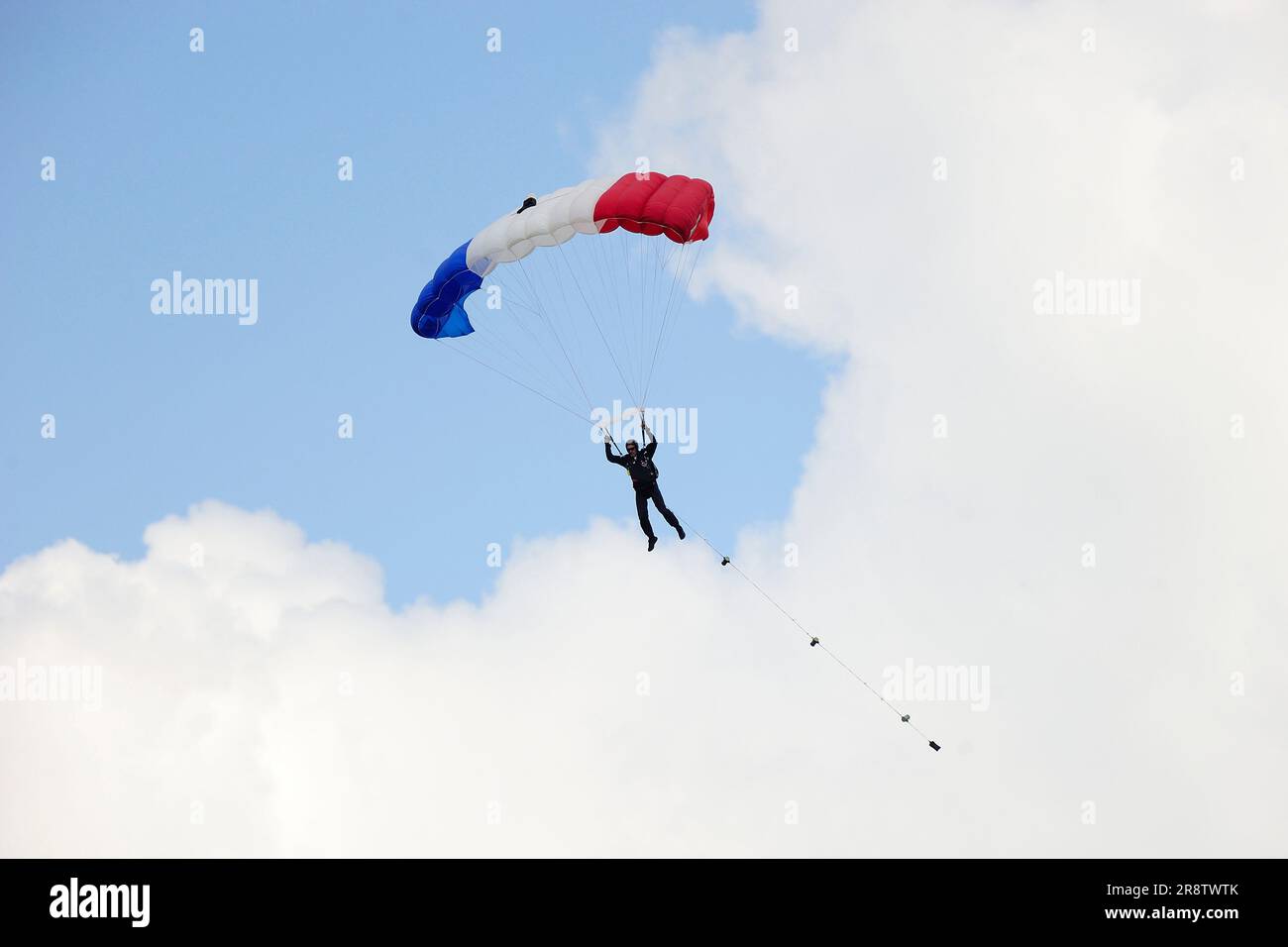 Botschafter Parachutisten, französische Fallschirmjäger, Flugshow, Foto Kazimierz Jurewicz Stockfoto