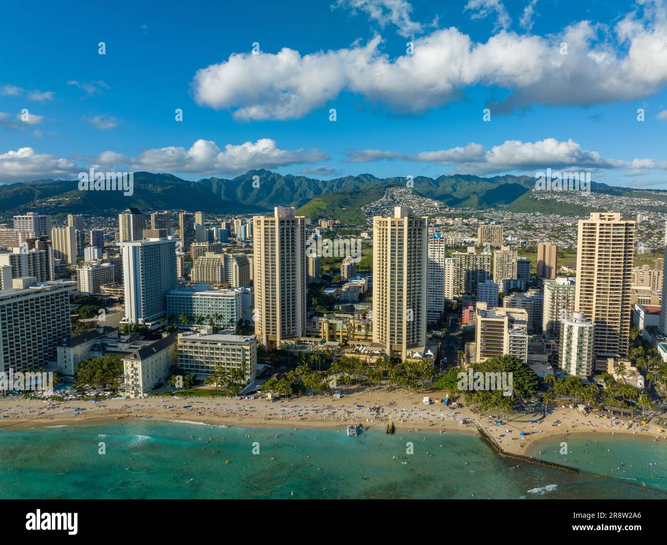Hyatt, Waikiki, Honolulu, Oahu, Hawaii Stockfoto
