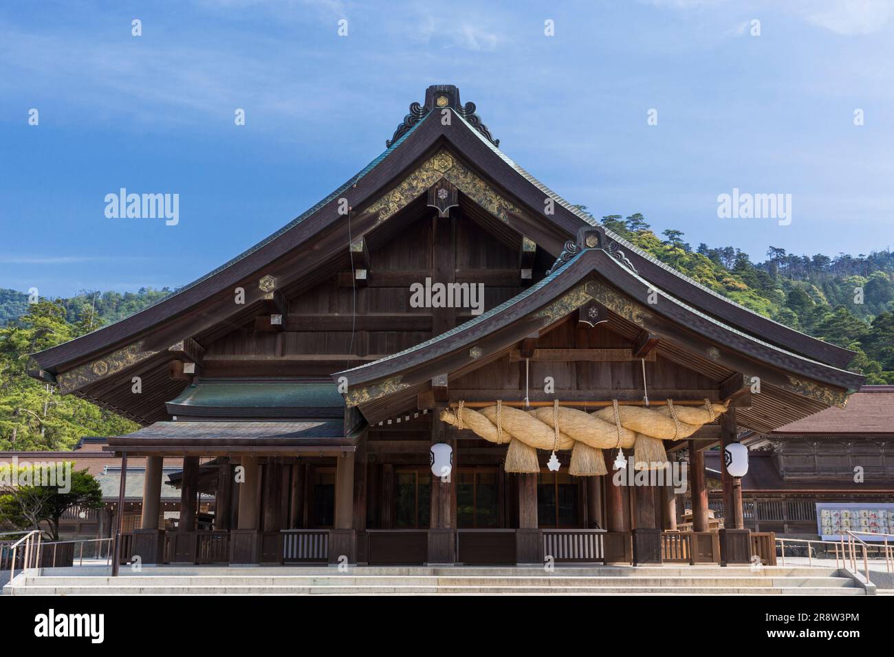 Izumo Taisha Heidenheim und Shimenawa Stockfoto