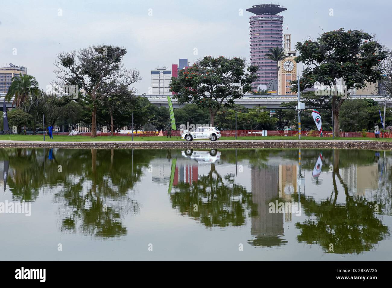 Nairobi, Kenia. 22. Juni 2023. Der schwedische Fahrer Solberg Oliver wurde während der WRC 2023 Safari Rally auf dem Gelände des Uhuru Parks in Nairobi gesehen. Die WRC-Safari-Rallye 2023 startete mit der Flagge im Nairobiís Uhuru-Park und danach Rallye-Fahrer fuhren zu den Kasarani Grounds für die Super Special Stage. In diesem Jahr ist der Rallye-Wettbewerb 70 Jahre in Folge die Safari Rallye. Die WRC-Safari-Rallye 2023 findet vom Donnerstag, 22. Juni bis Sonntag, 25. Juni 2023 in Nairobi County und Naivasha, Nakuru County in Kenia statt. Kredit: SOPA Images Limited/Alamy Live News Stockfoto