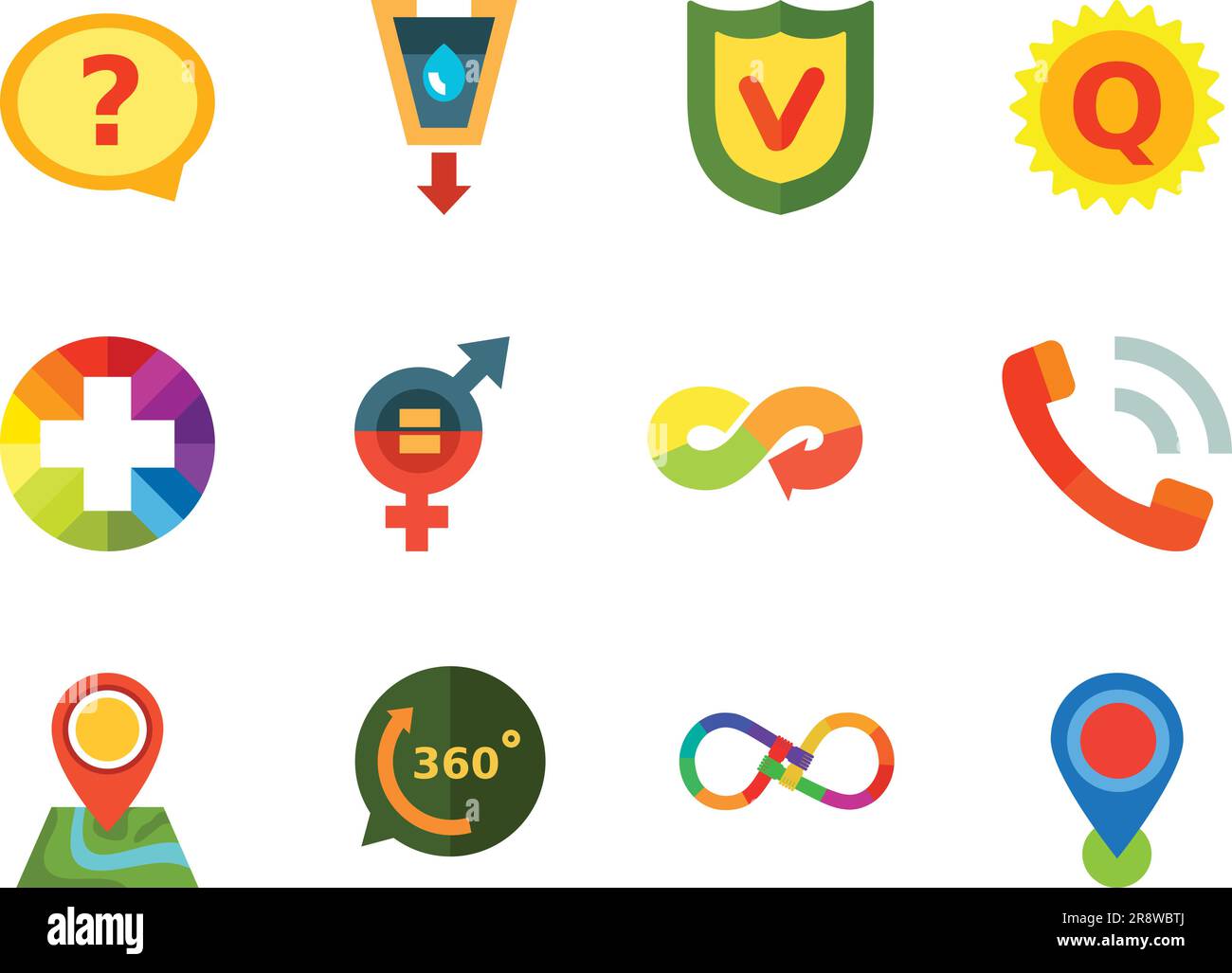 Symbole Für Vorzeichen Festgelegt Stock Vektor