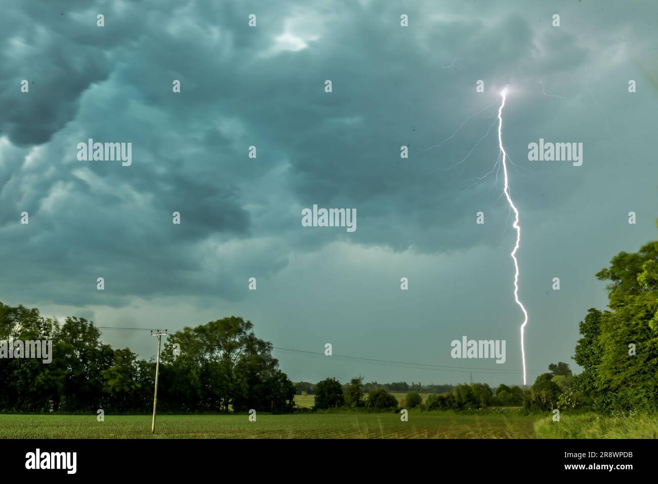 Ein Blitz in Oxfortdshire Stockfoto