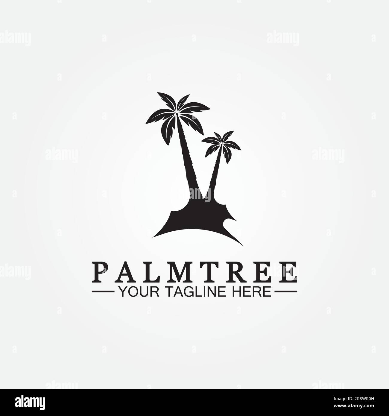 Palm Tree Sommer logo template Vector Illustration Stock Vektor