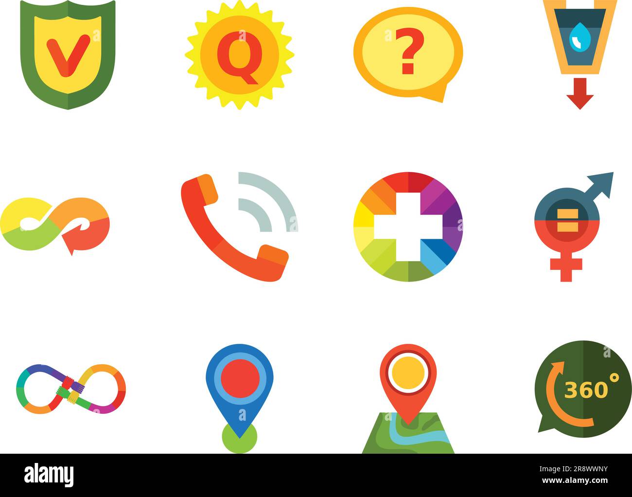 Symbole Für Vorzeichen Festgelegt Stock Vektor