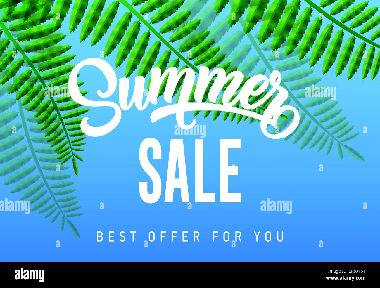 Sommerangebot, das beste Angebot für Ihr saisonales Bannerdesign Stock Vektor