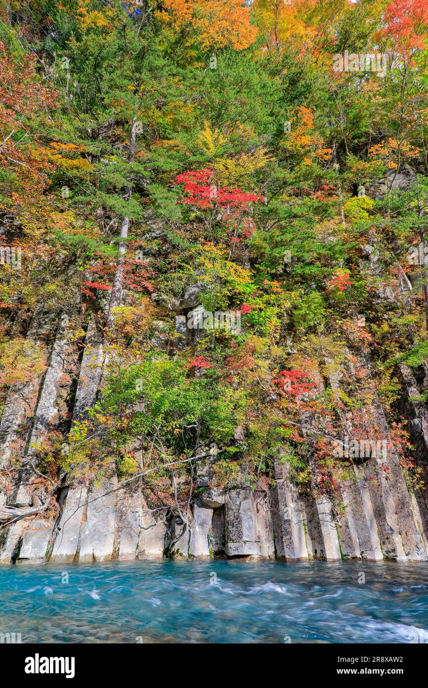 Matsukawa Basaltfelsen Stockfoto