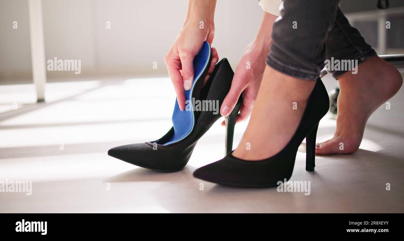 Invisible High Heels Sticker Clear Gel Pad Stockfoto