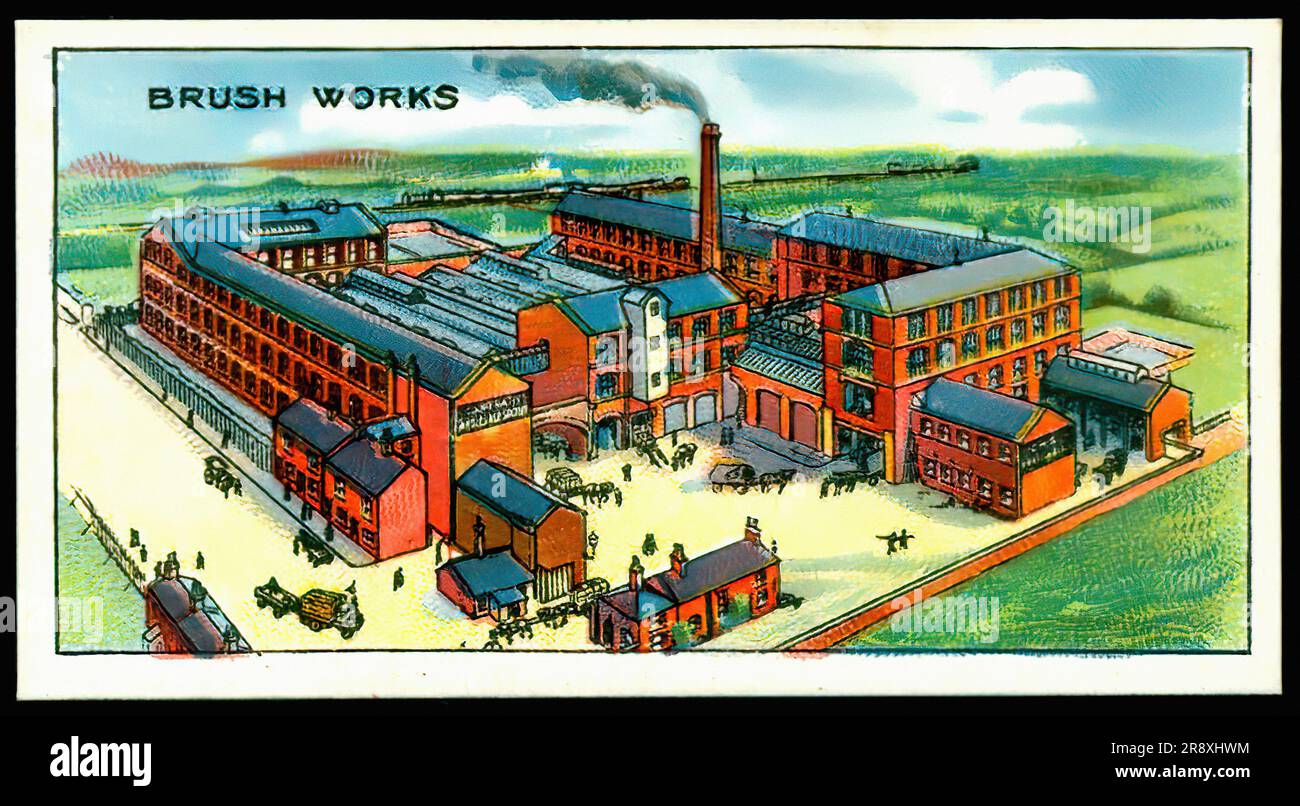 Leeds Brush Works - Oldtimer-Zigarettenkarte Stockfoto