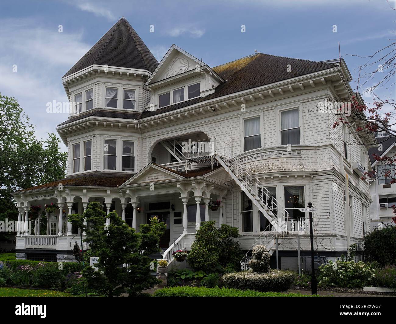 Pendray Inn and Tea House befindet sich in der Innenstadt von Victoria, Victoria Island, British Columbia, Kanada Stockfoto