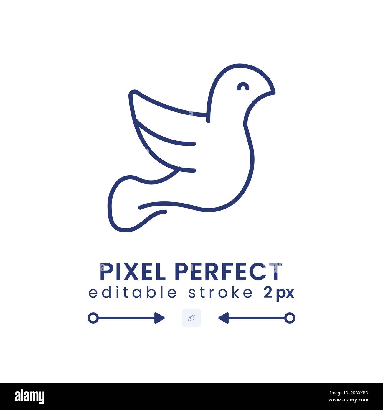 Peace lineares Desktop-Symbol Stock Vektor