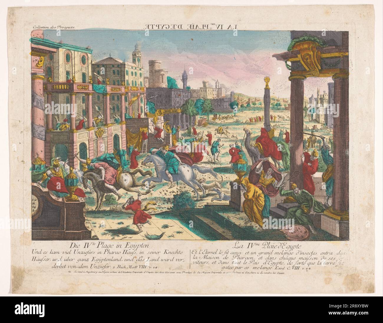 Die vierte Pest Ägyptens, 1755-1779. Stockfoto