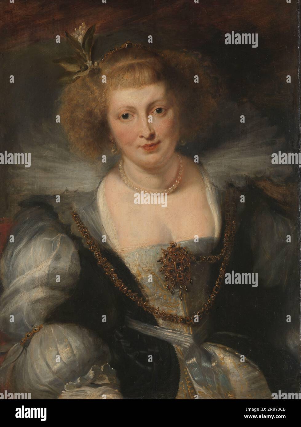 Porträt von Helena Fourment (1614-1673), der zweiten Frau der Künstlerin&#X2019, c.1650. Stockfoto