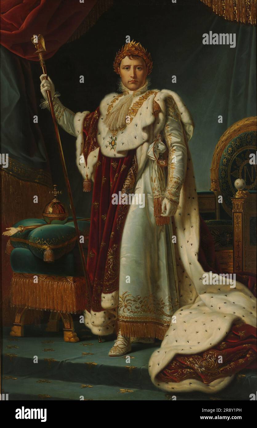 Porträt von Kaiser Napoleon I., c.1805-c.1815. Weitere Titel: Kaiser Napoleon I in Krönungsschmuck, 2. Dezember 1804 Stockfoto