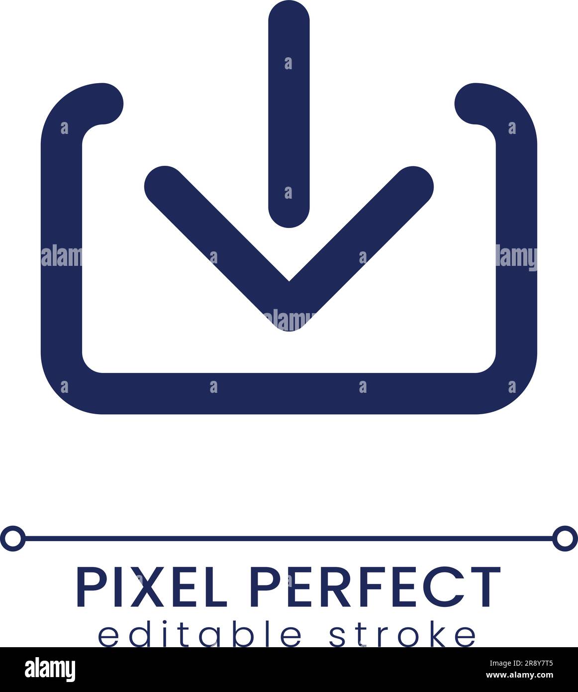 Pixel Perfect linear ui-Symbol herunterladen Stock Vektor