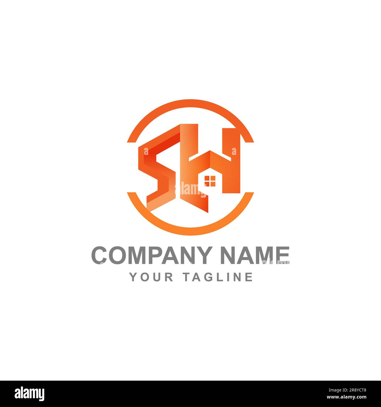 SH Letter Creative real estate Letter Logo Vector.EPS 10 Stock Vektor