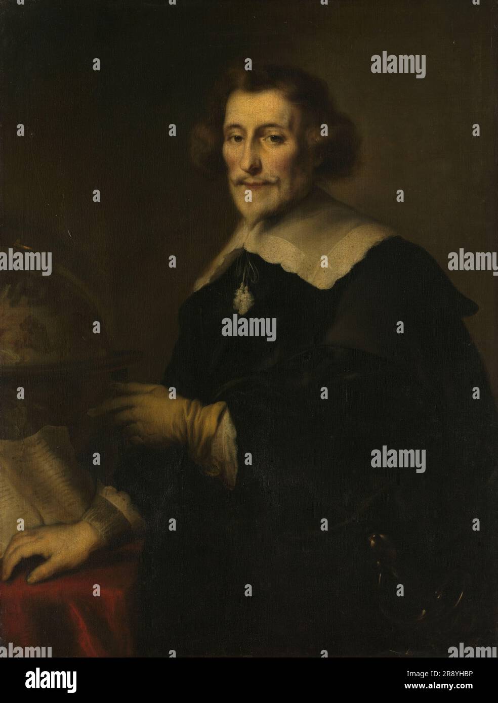 Porträt von Pieter Corneliszoon Hooft, Gerichtsdiener von Muiden, Historiker und Dichter, 1630-1700. Stockfoto