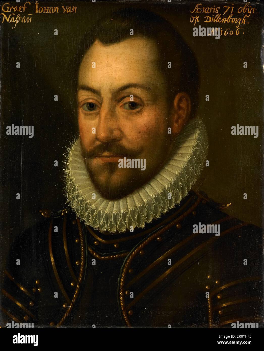 Porträt eines unbekannten Grafen oder Offiziers, möglicherweise Jan der Ältere (1535-1606), Graf von Nassau, c.1609-c.1633. Stockfoto