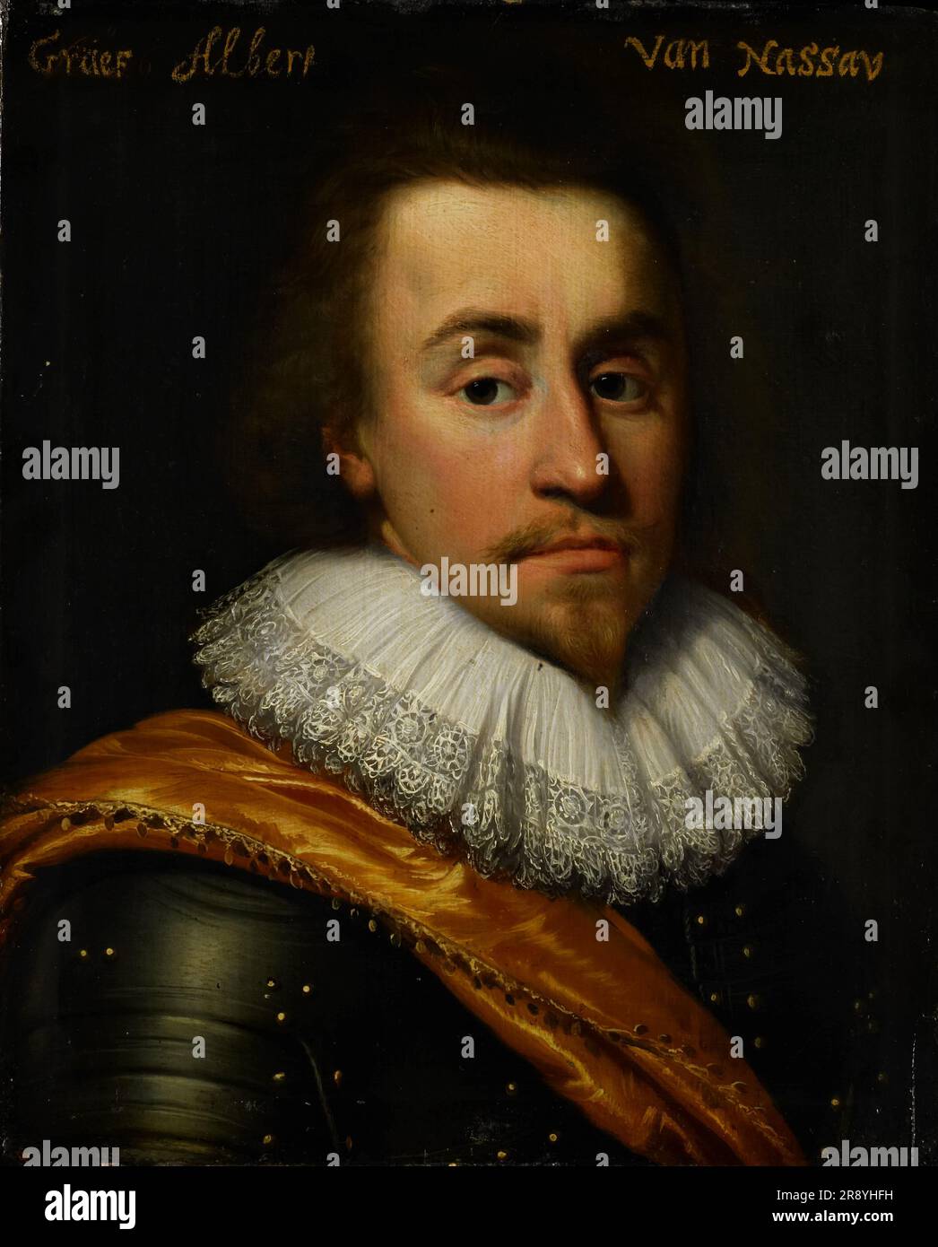 Das Porträt von Albert (1596-1626), Graf von Nassau-Dillenburg, 1622. Stockfoto