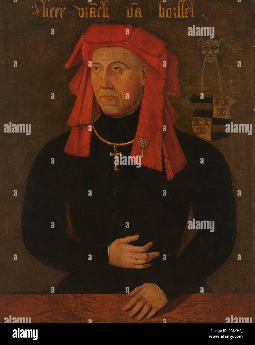 Porträt von Frank van Borselen, Lord of Sint Maartensdijk und Stadtholder of Holland, vierter Ehemann von Jacoba aus Bayern, Gräfin aus Holland und Zeeland (Jacqueline, Gräfin aus Hennegau), nach c.1480. Stockfoto