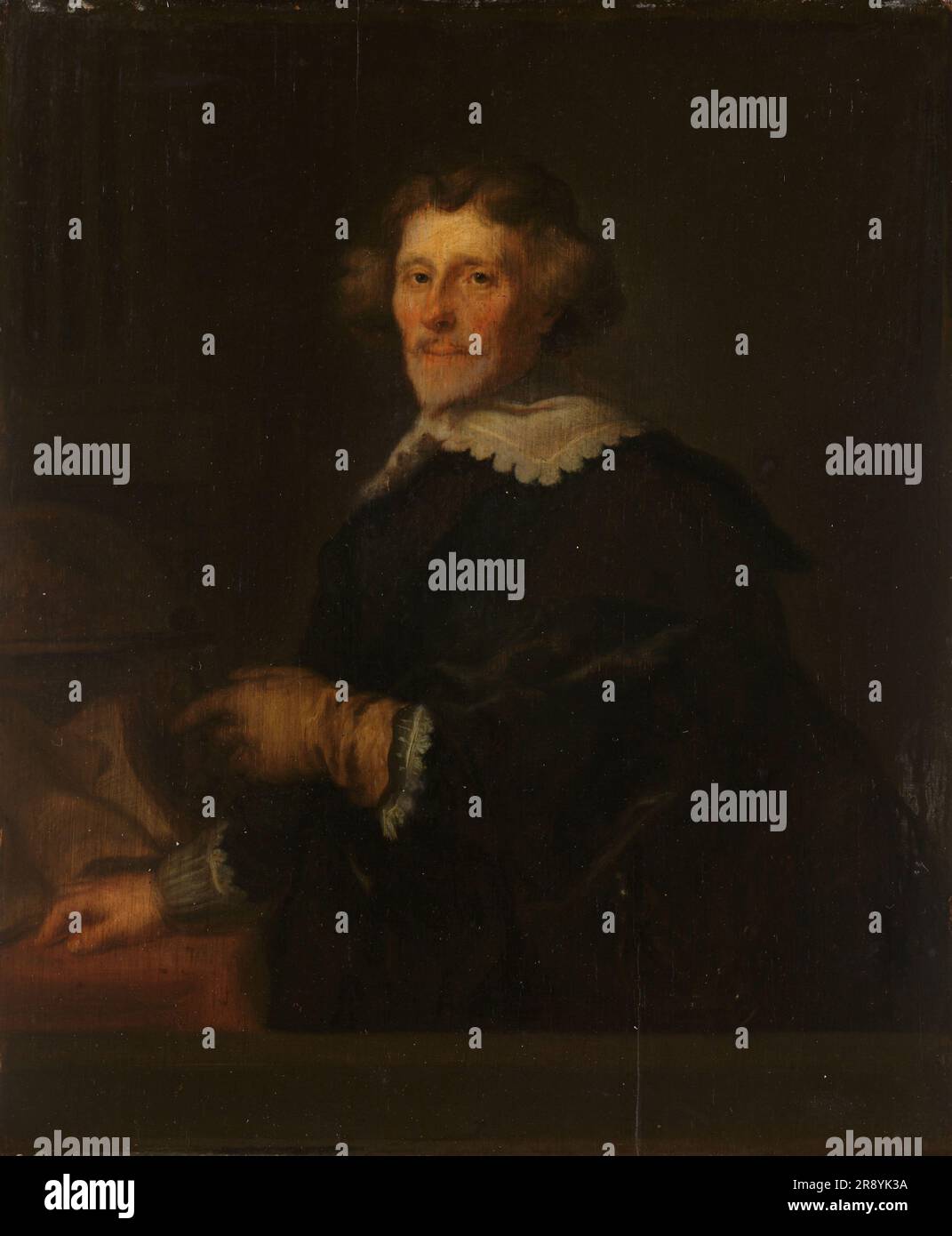 Porträt von Pieter Corneliszoon Hooft, Gerichtsdiener von Muiden, Historiker und Dichter, 1630-1700. Stockfoto